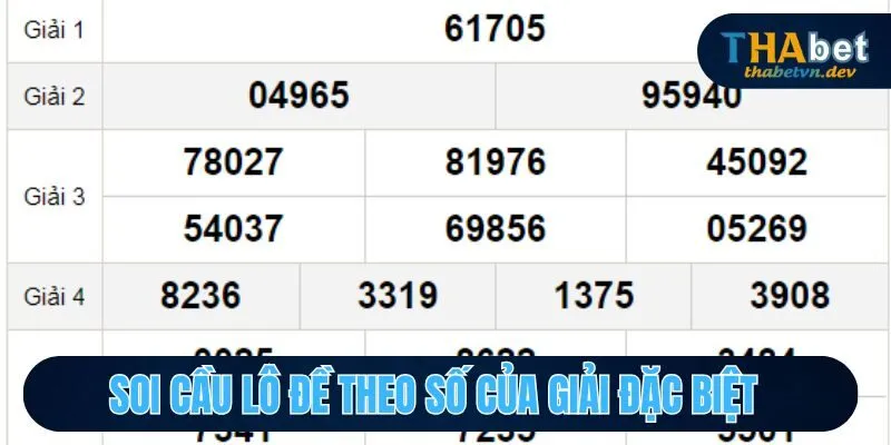 Soi cầu lô đề theo số của giải đặc biệt